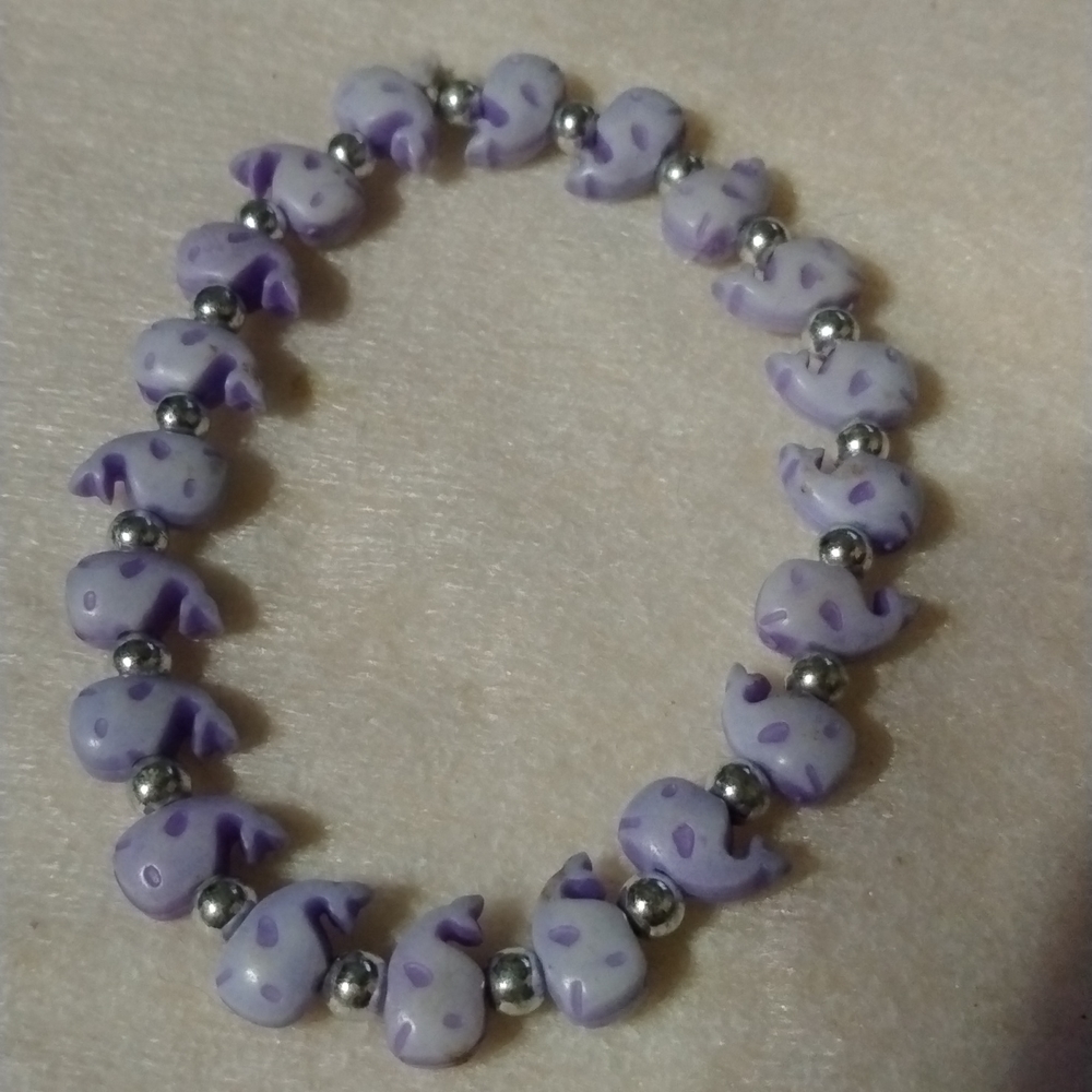 Whale Bracelet Purple Sku 683